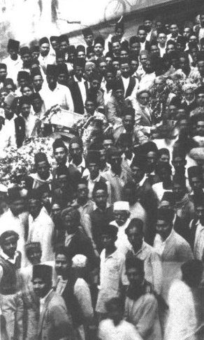 A procession of Muslim League at Ahmedabad, 1937