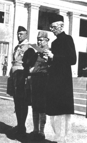 The Quaid reads out his message after being sworn in as the Chief Scout of Pakistan in Karachi, December, 1947.
