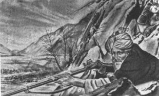 A volunteer force of Mujahids under Syed Ahmed Barelvi fought valiantly against the sikhs and occupied Peshawar in 1829. Syed Ahmed died a martyr's death at Balakot in May, 1831.